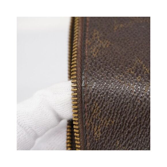 Pre Loved Louis Vuitton Canvas Pochette Accessoire Handbag Women Brown Clutch - Picture 7 of 8